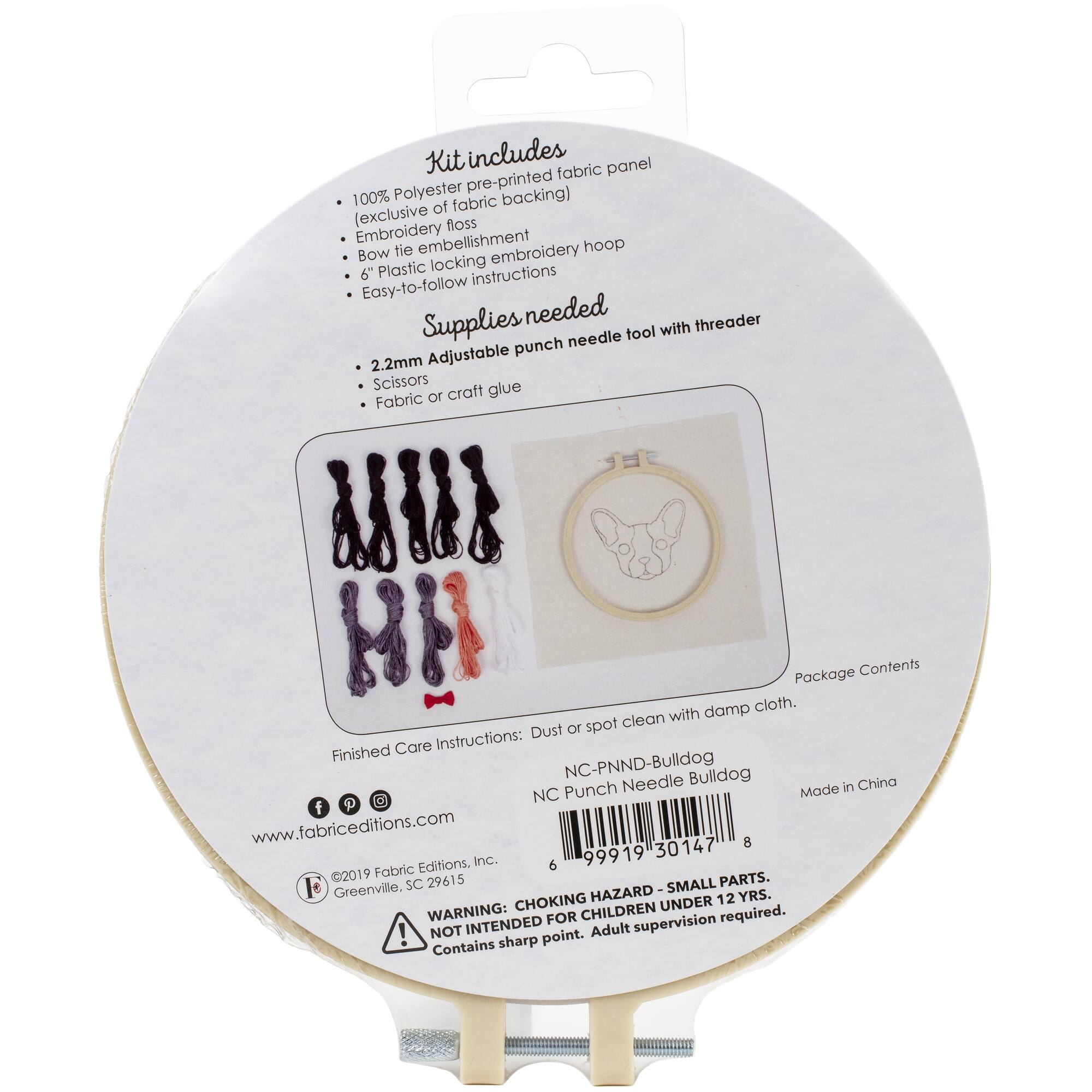 Fabric Editions Needle Creations Bulldog Needle Punch Kit